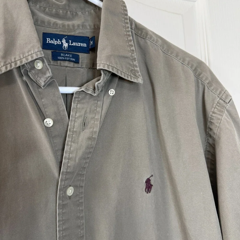 Polo Ralph Lauren Blake Vintage Cotton Twill Button-Down Shirt Medium Guatemala